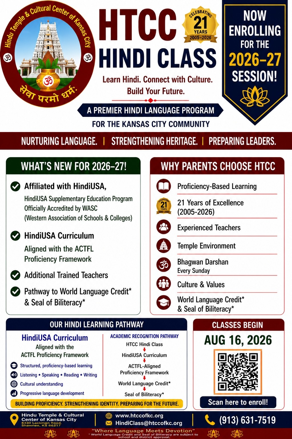 Hindi Class Enrollment 2026